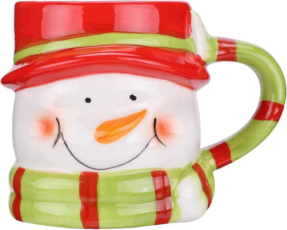 1 x Weihnachts-Schneemann-Tasse, Kaffeetasse, Weihnachts-Neujahrsgeschenk für Freunde der Familie oder den täglichen Gebrauch, Keramiktasse