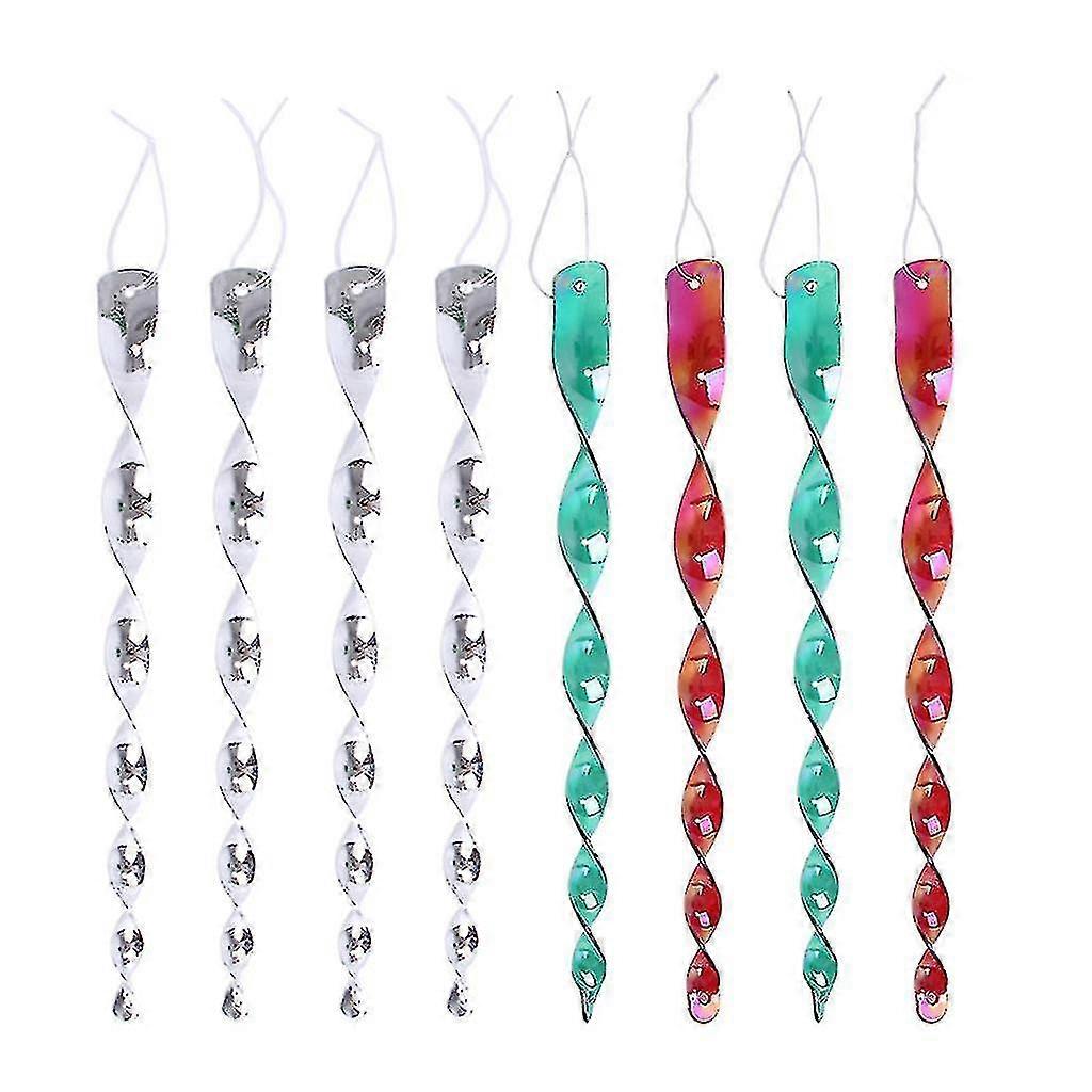 Bird Reflective Rods Set Hanging Spiral Effective And Attractive Sticks Tool( Dimensioni: 8 colori misti)