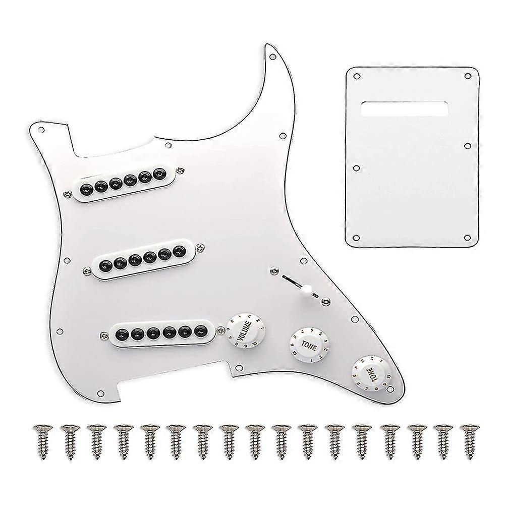 Prewired St Pickguard Sss 3 Single Coil Pickups Adjable Screws For Guitar S
