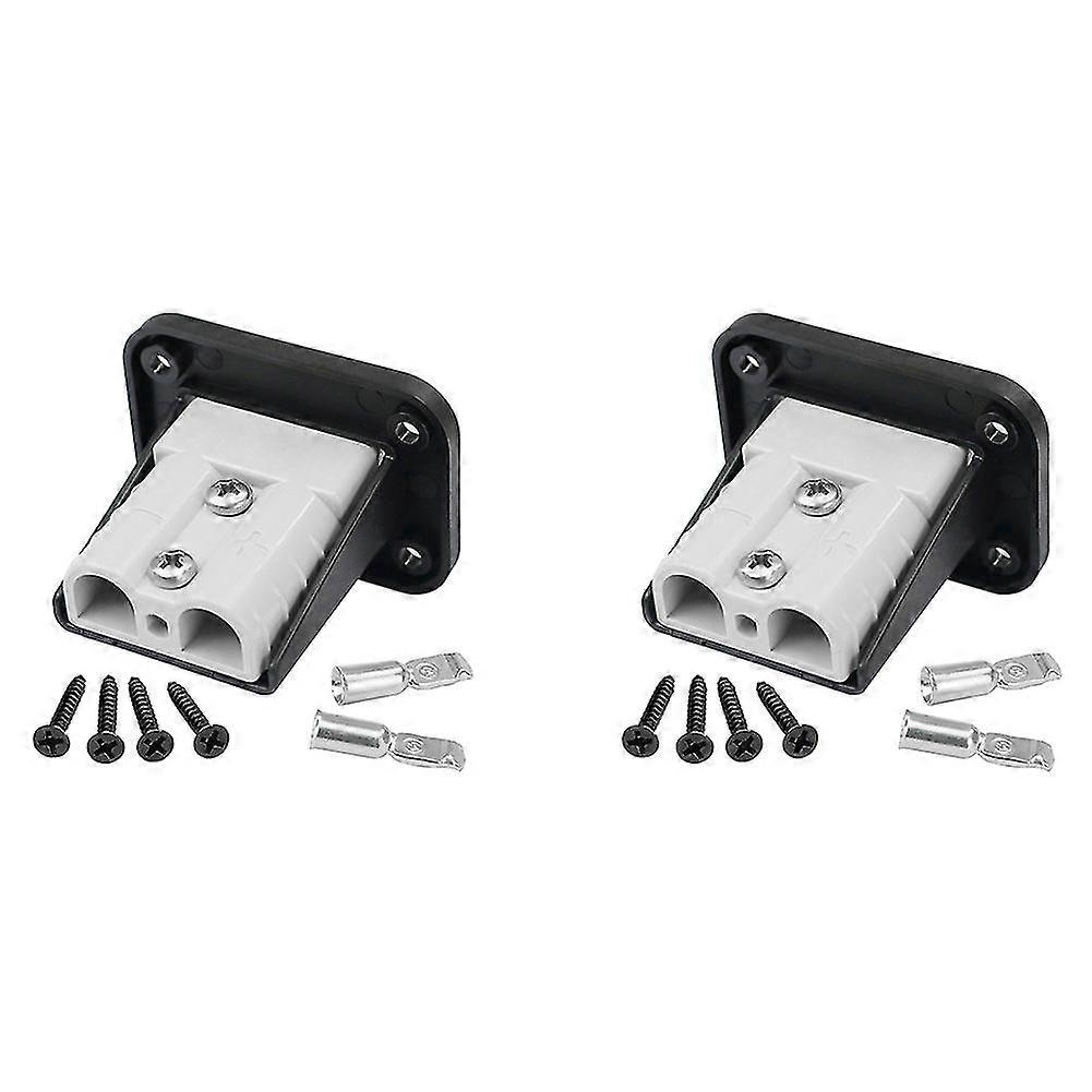 New Flush Mount For Anderson Plug 50a Connector Kit Mounting Bracket Panel Cover Accessories For Ca