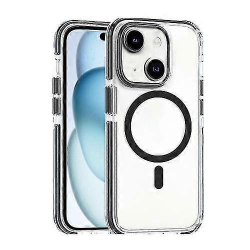 Compatible with Iphone 15 Dual-color Magsafe Tpu Hybrid Clear Pc Shockproof Mobile Phone Case