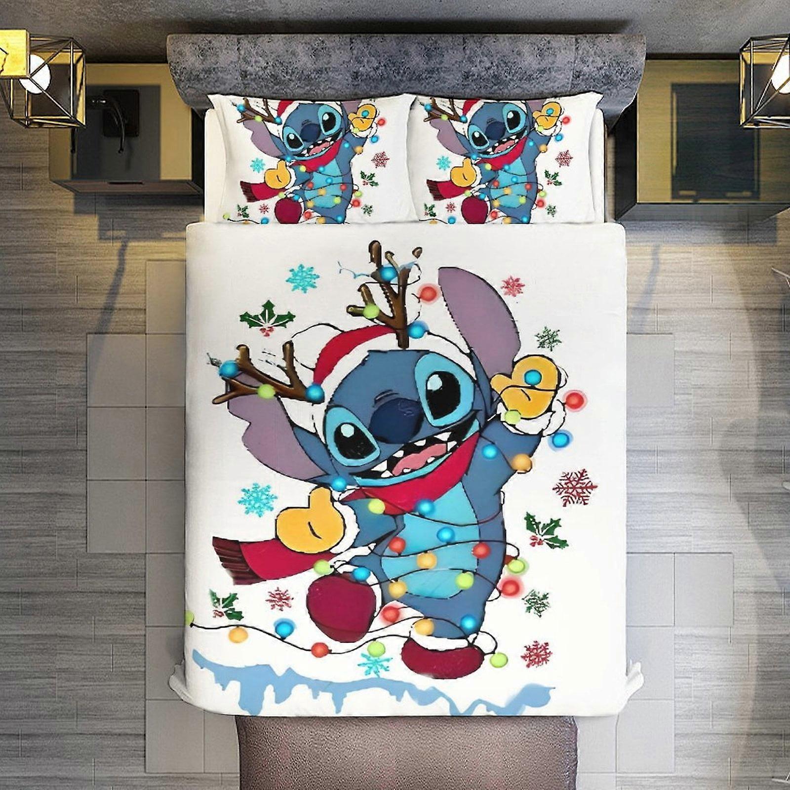 v3231 Lakan Sängkläder God Jul Sy 3 stycken påslakan set Full storlek Super Soft Fade Resistant Microfiber 1 överdrag med dragkedja och 2 pil