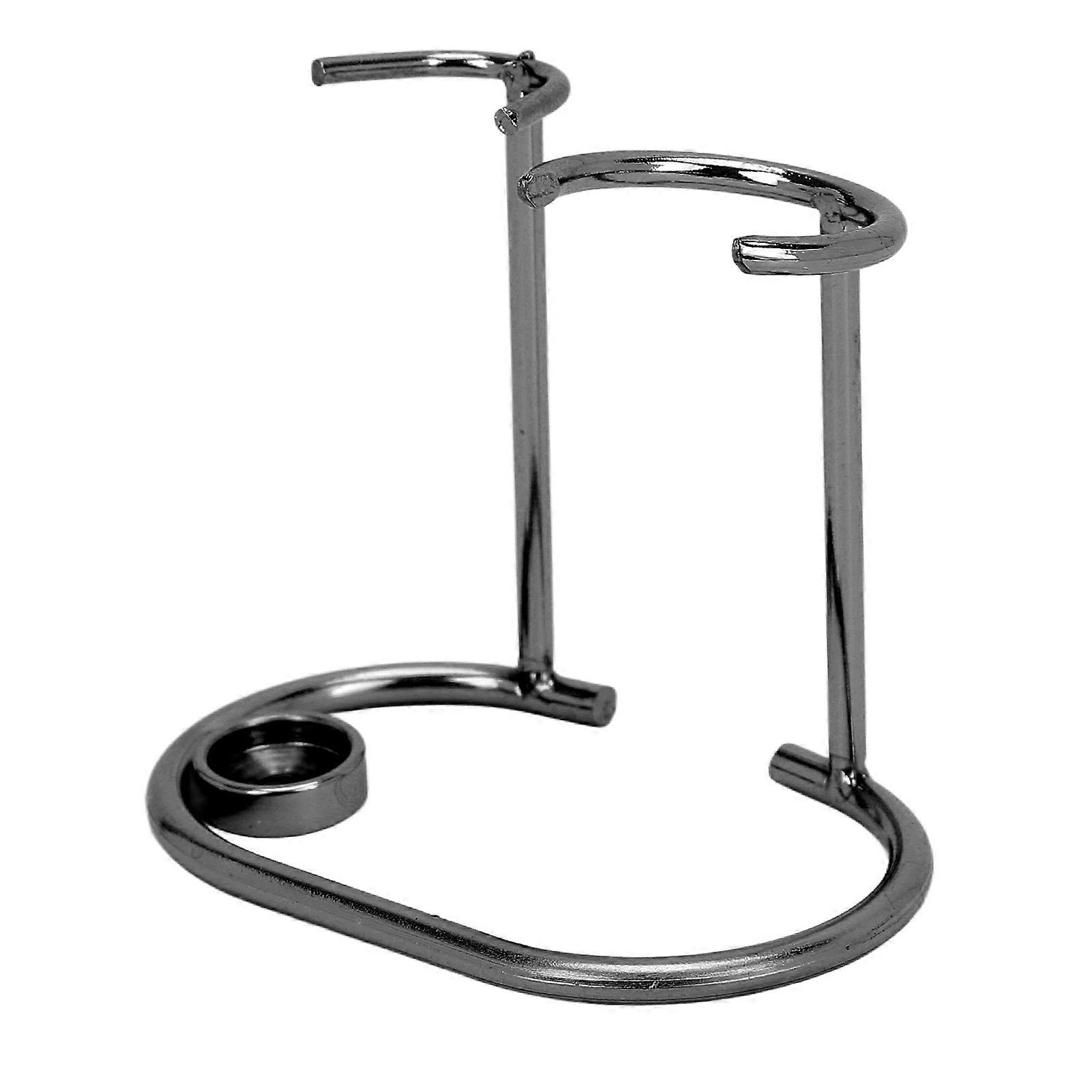 Razor Stand Safety Stainless Steel Modern Design Rustless Durable Small Portable Shaving Brush Holder for Restroom Black