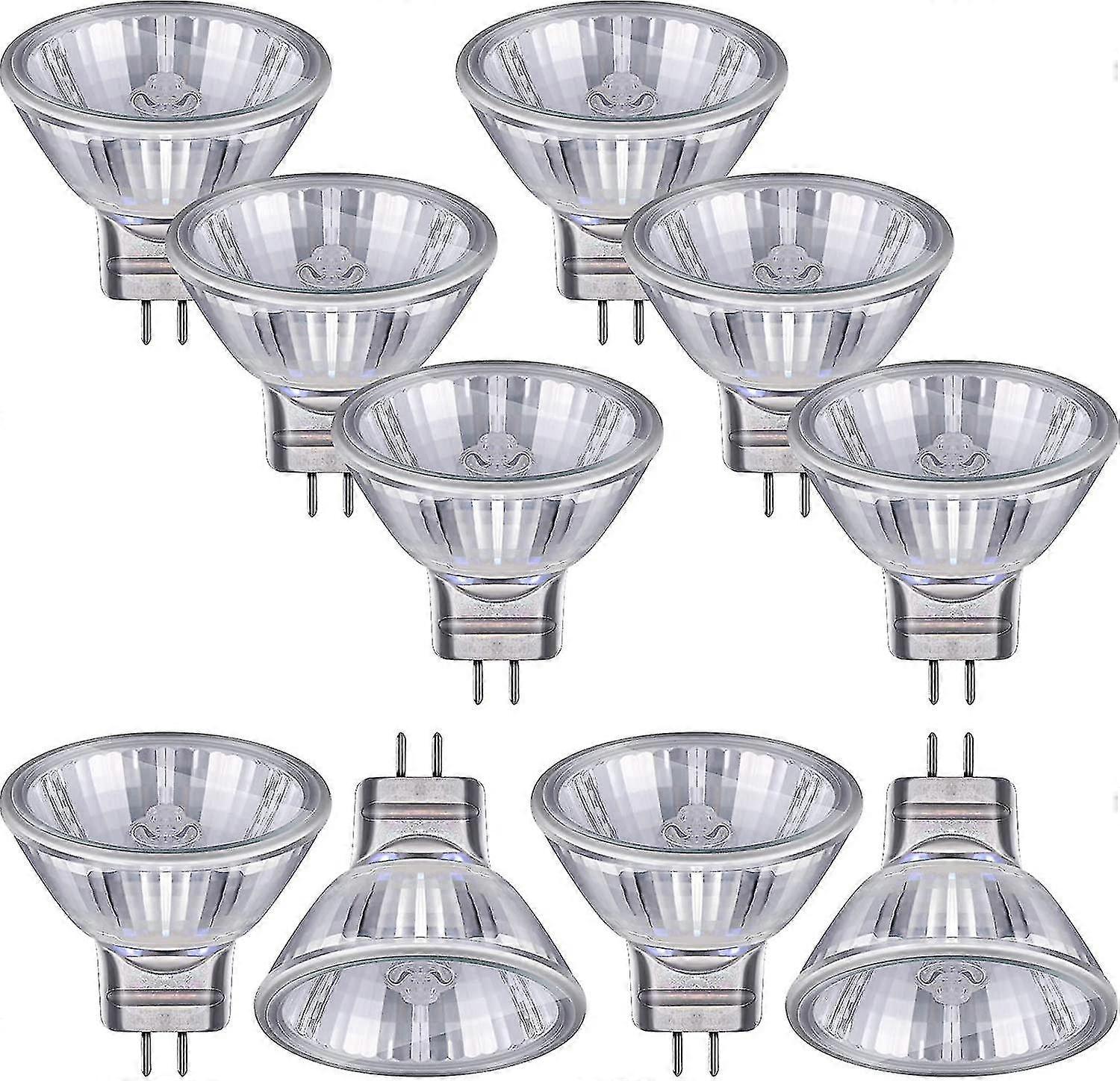 10pcs Tungsten Halogen Lamp Cups 12v Low Voltage Mr16 Quartz Halogen Spotlight Cups (35w)