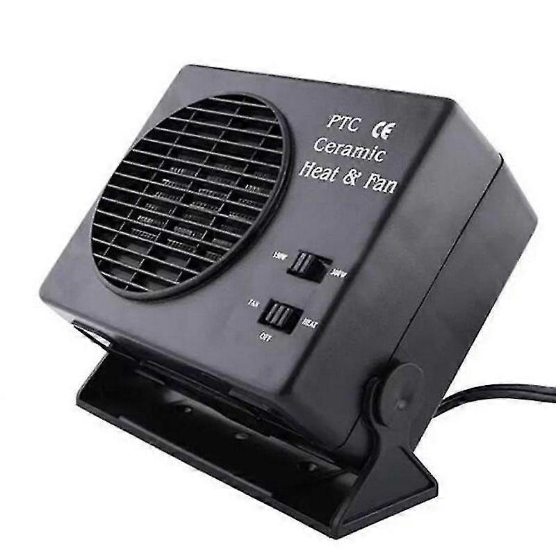 12v Car Portable 2 In 1 Electric Fan And Heater 300w Defroster Demister Quick Heating Speed