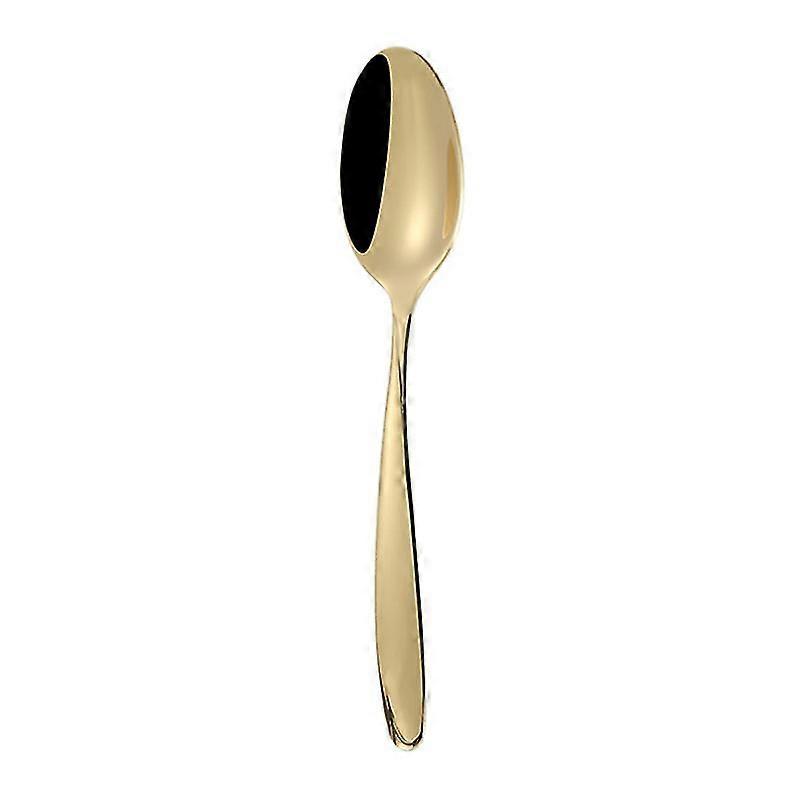 Stainless Steel Western Food Serving Spoon Creative Mirror Polishing Coffee Stirring Spoon Tea Spoon (golden)
