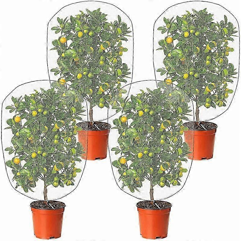 Bahçe Bitki Koruma Çantası Yeniden Kullanılabilir Mesh Net Bariyer Çantaları İpli Çiçekleri Meyve Sebzeleri Böceklerden Zararlılardan Korur Kuşlar4 adet 70x100c