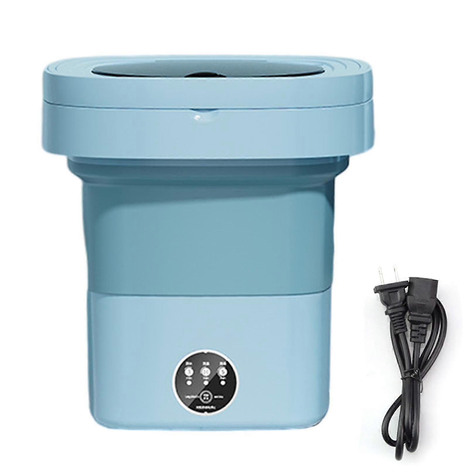Machine à laver pliable 11 L avec essoreuse, stérilisation à lumière bleue, pour sous-vêtements, vêtements de bébé