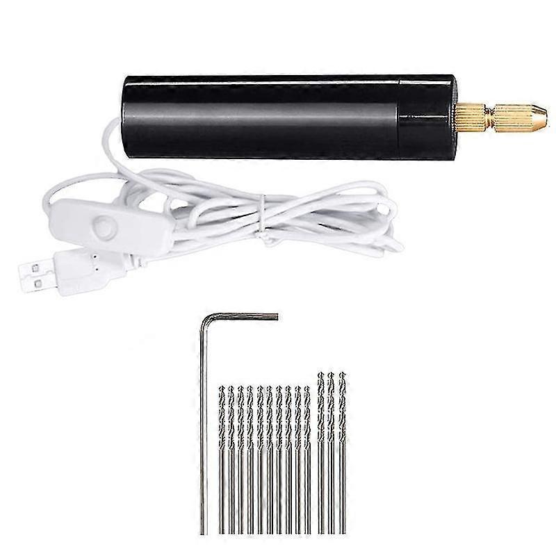 0.7-1.2mm - مجموعة حفر يدوية كهربائية للراتنج ، مثقاب صغير كهربائي لصنع المجوهرات دبوس كهربائي
