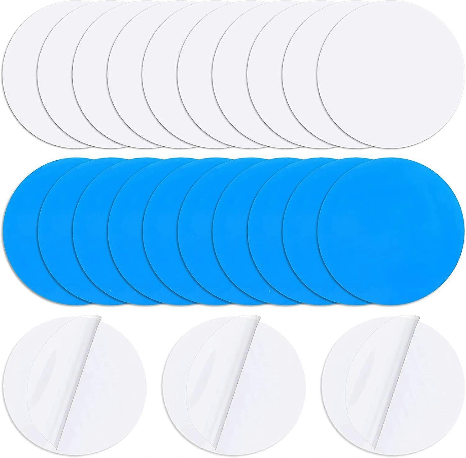 20 Pieces PVC Self Adhesive Repair Patches, Vinyl Pool Liner Patch Boat Repair Vinyl Rubbers for Kayak Raft Inflatable Boat