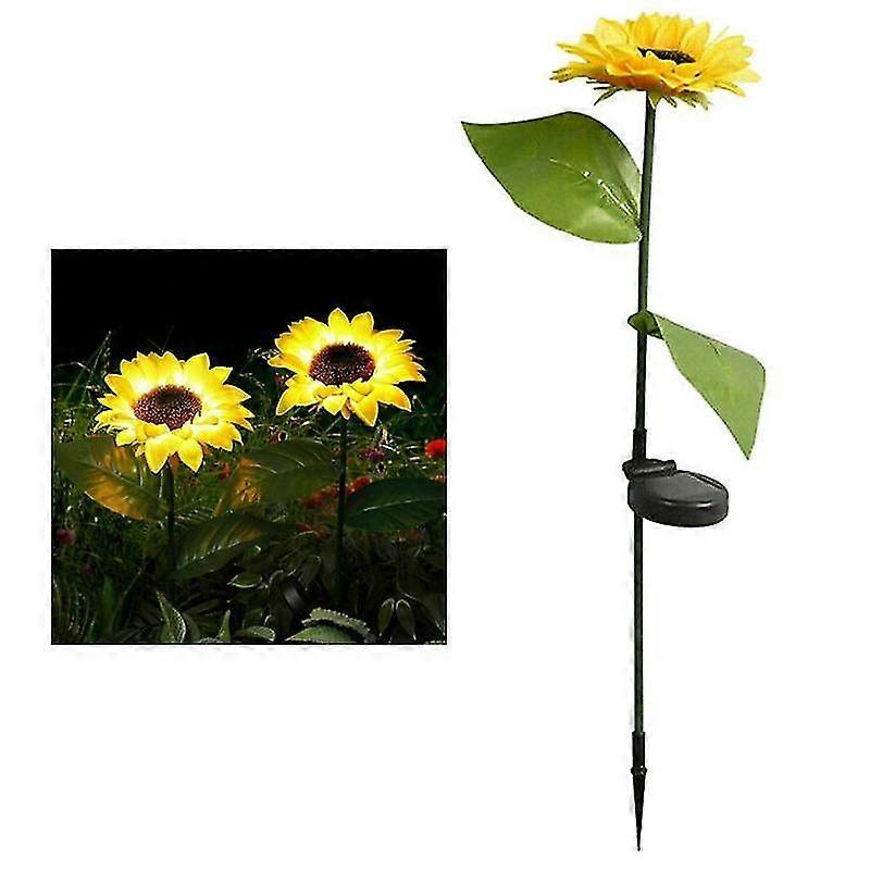 2 x luci di girasole ad energia solare outdoor decorativo giardino pali decoro decoro