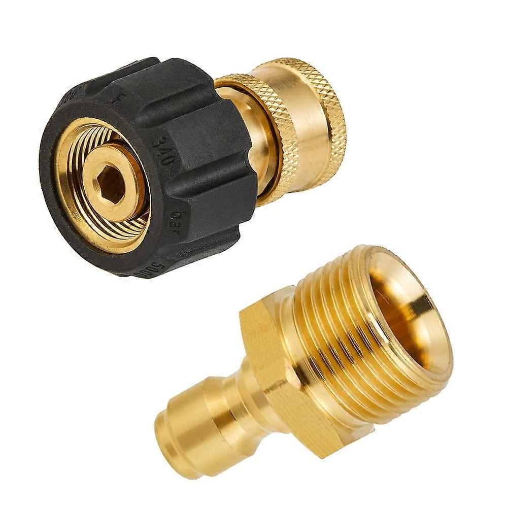 High Pressure Washer Adapter Set Quick Connect Kits for Snow Foam M22 to 1/4inch Quick Connect, 5000 PSI