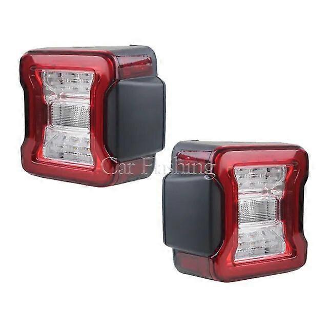 2PCS Car LED Tail Light DRL Brake Reverse Turn Signal Rear Taillight Assembly Lamp For Jeep Wrangler JK 2007 2008 2009-2017