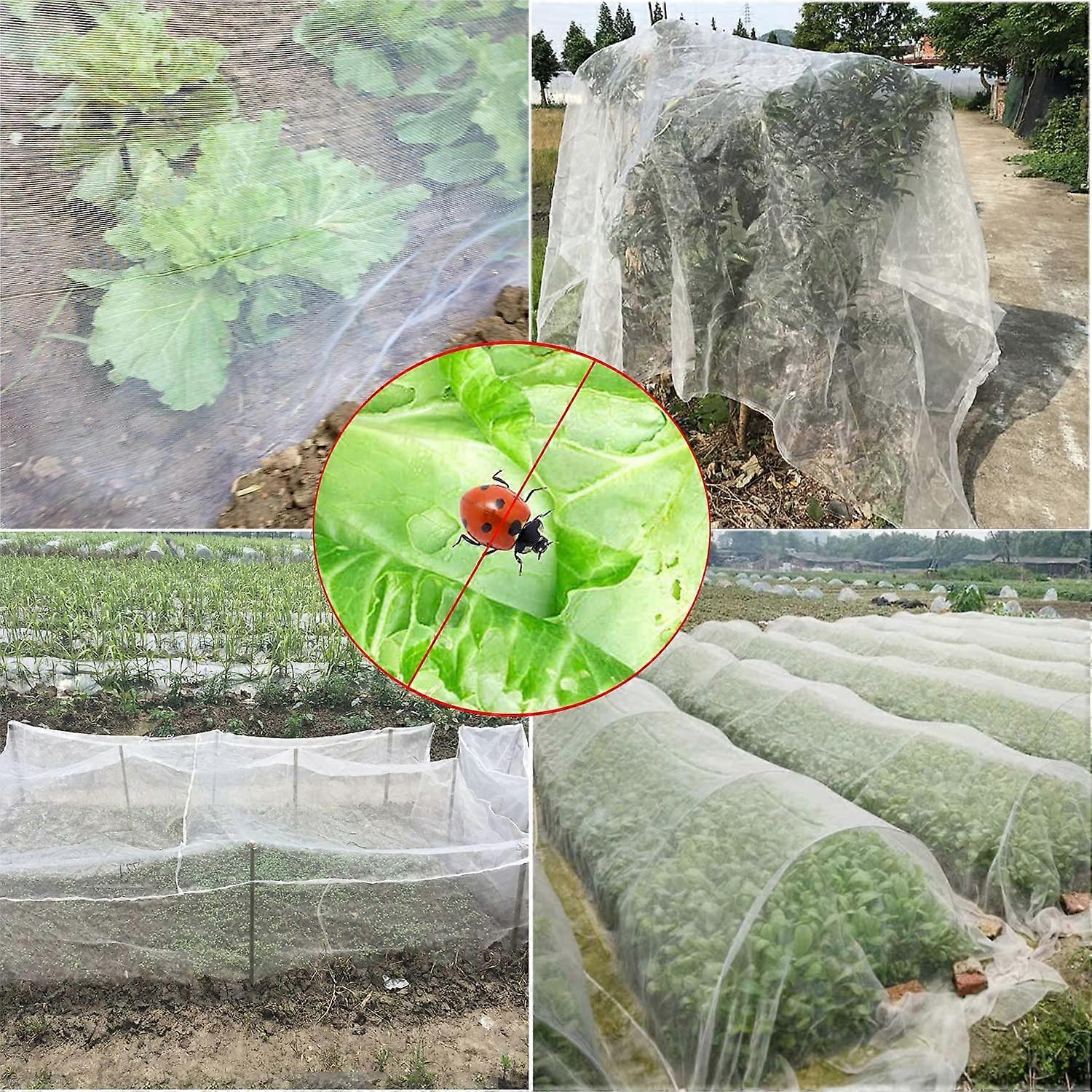 Garden Netting,10m x 2m Anti Insect Netting, Vegetable Garden Insect Net, Fine Mesh Anti-Insect Mesh for Protecting Plants, Flowers, Vegetables and Fr