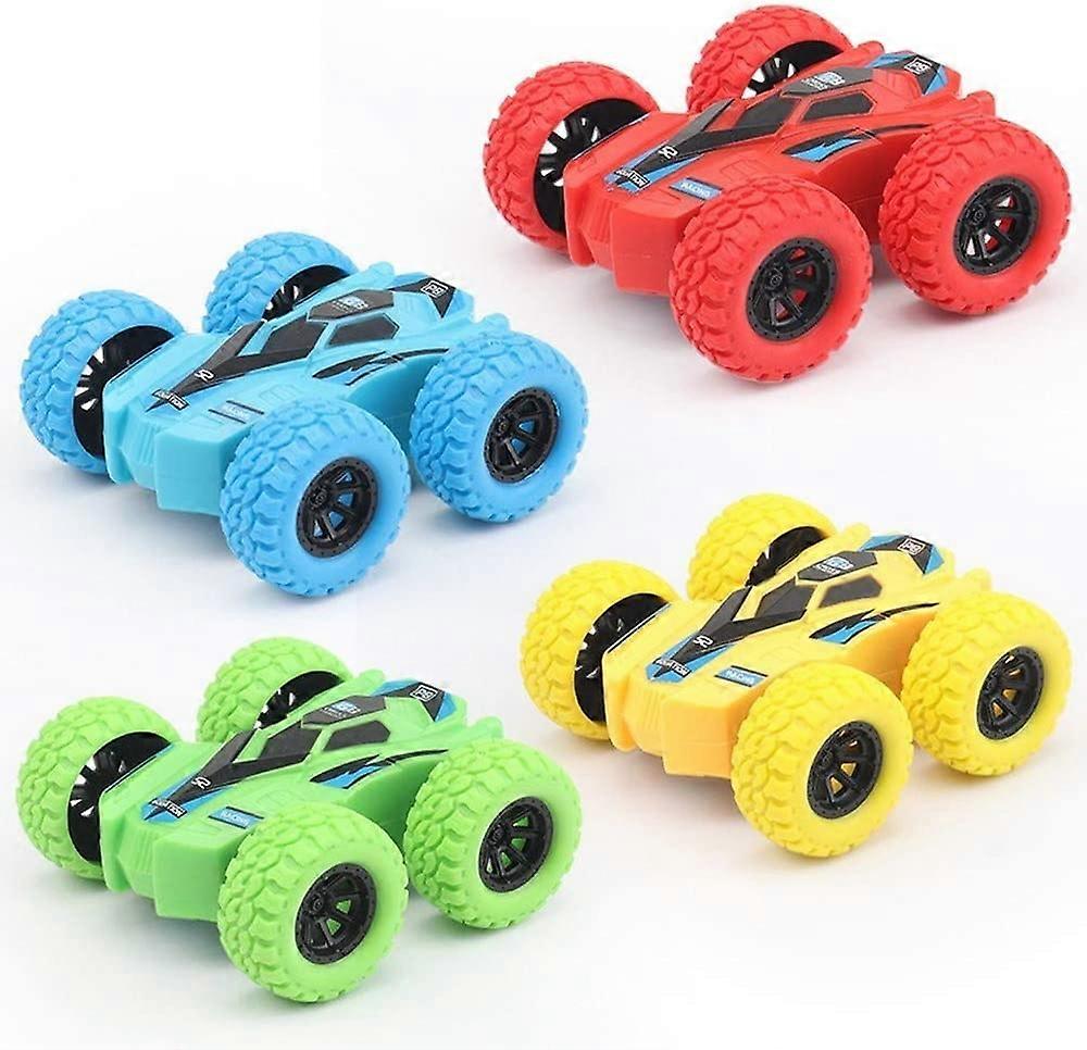 4 Pack Stunt Climbing SUV Inertial Rotation Double-Sided Dump Truck Boy Toy