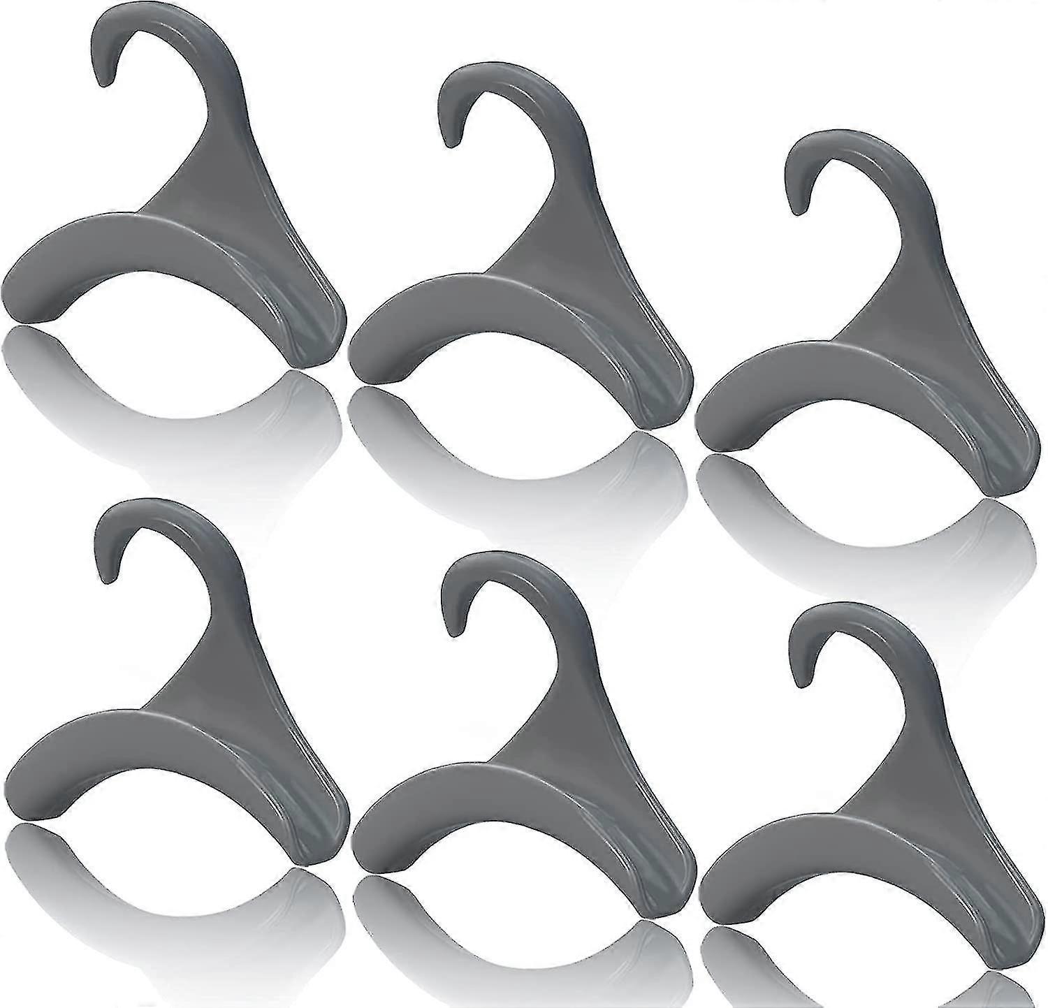 6pcs Durable Purse Handbag Hanger Hook (gray)
