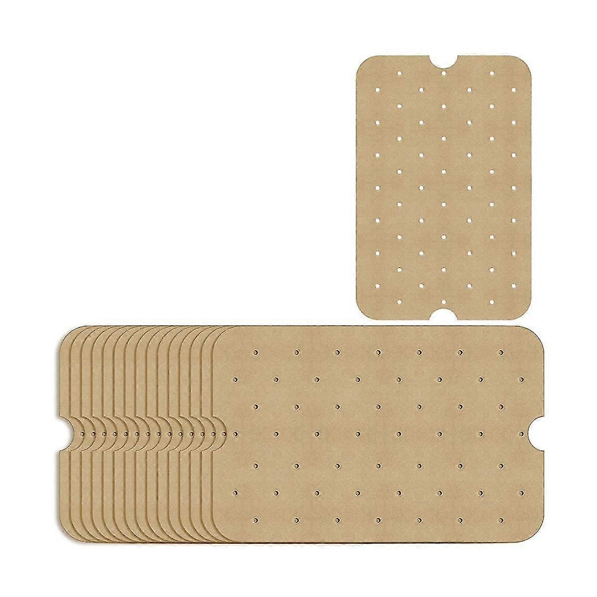 Disposable Parchment Paper, 100 Pcs Perforated Rectangular Liners For Indoor Grill