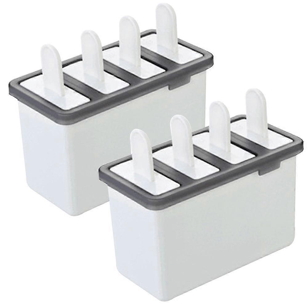 2 Pcs Ice Cream Molds, Bpa Free Reusable (4 Molds)
