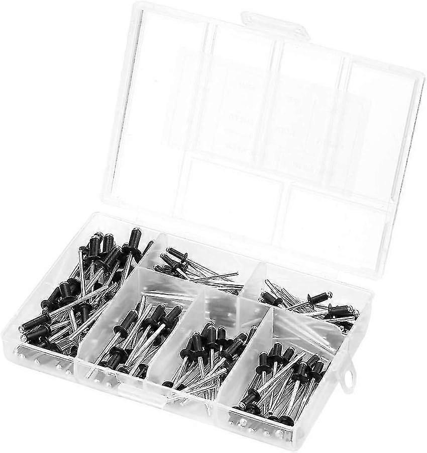 Assortment of 120 aluminum blind rivets with box M2.4 / M3.0 / M3.2 / M4chrui486