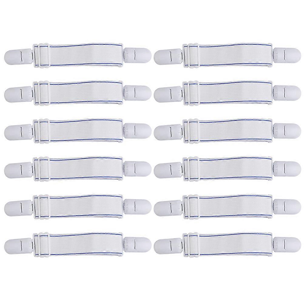 12pcs Bed Sheet Straps Fitted Sheet Clips Straps Bed Sheet Fasteners Clips