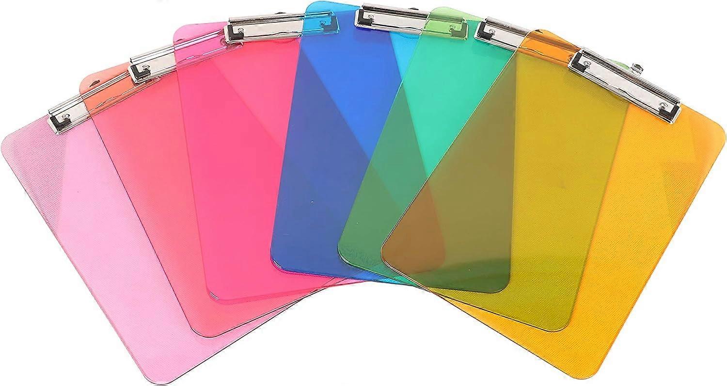 Set of 6 black plastic clipboards