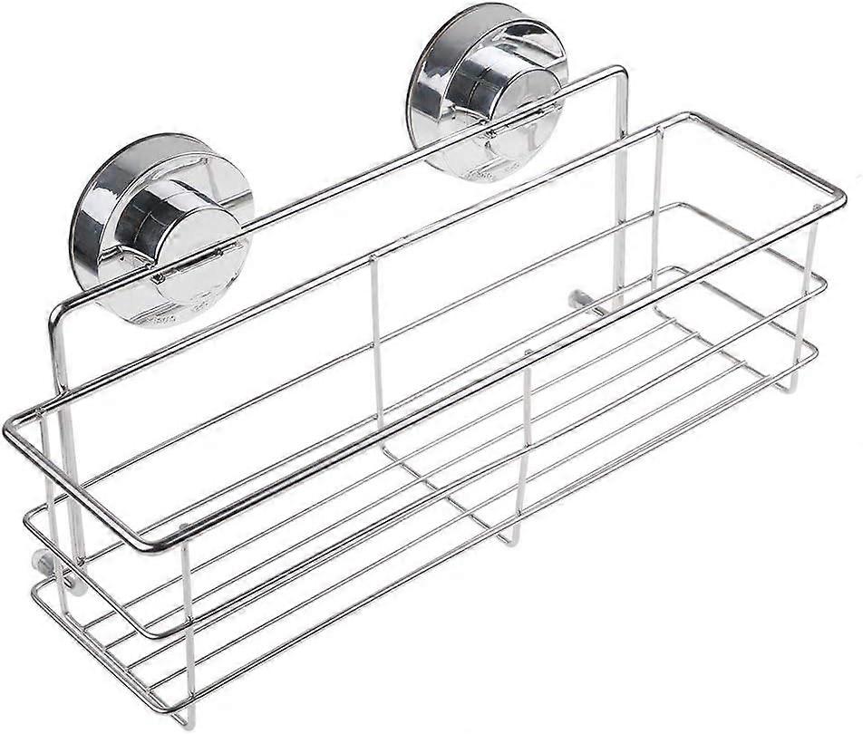 Strong Suction Cups Deep Shower Caddy Bathroom Shelf,Wall Mounted Rust-Free  Storage Basket