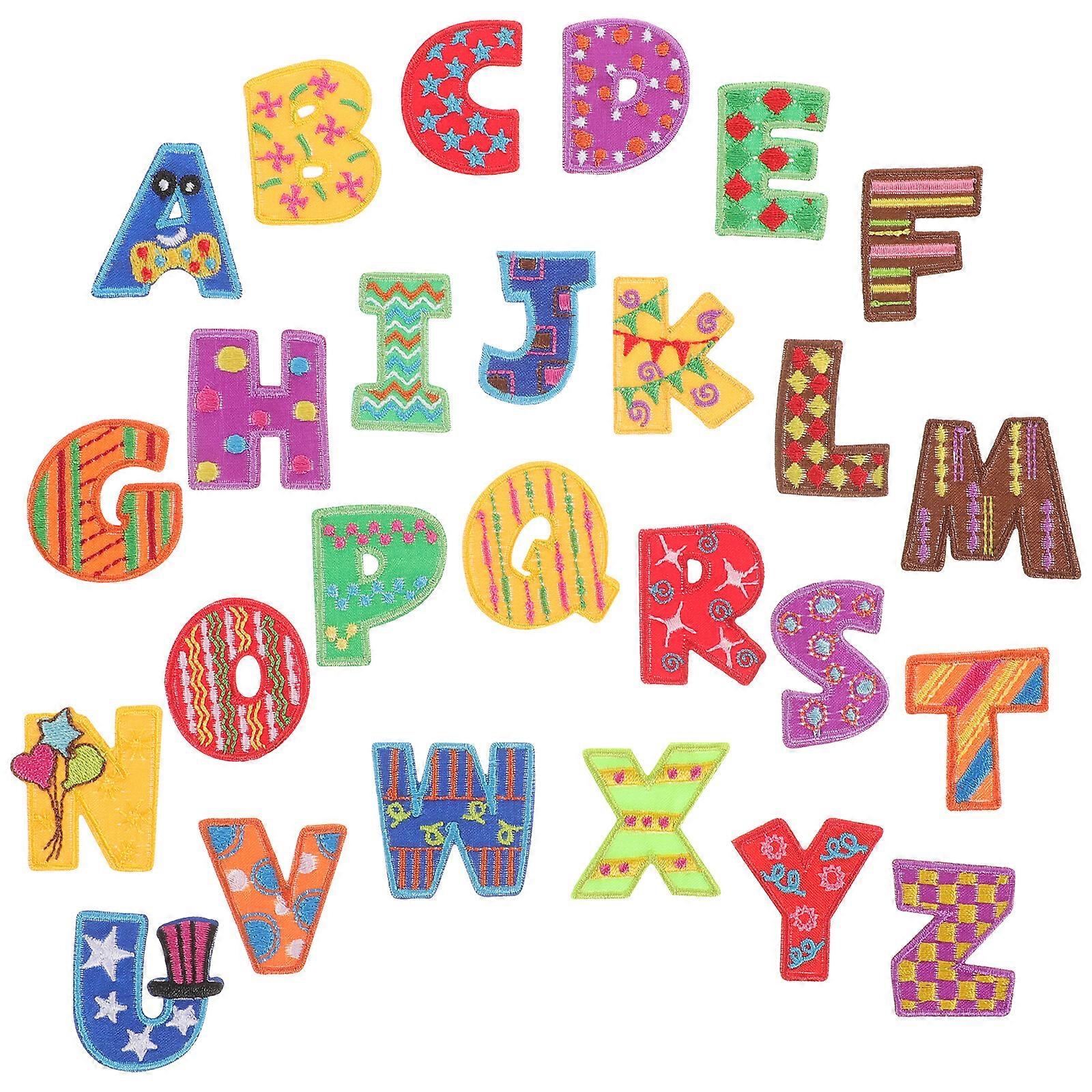 26Pcs Letter Patches Ironing On Letter Patches DIY Iron On Letters Clothes Iron On Patches for DIY