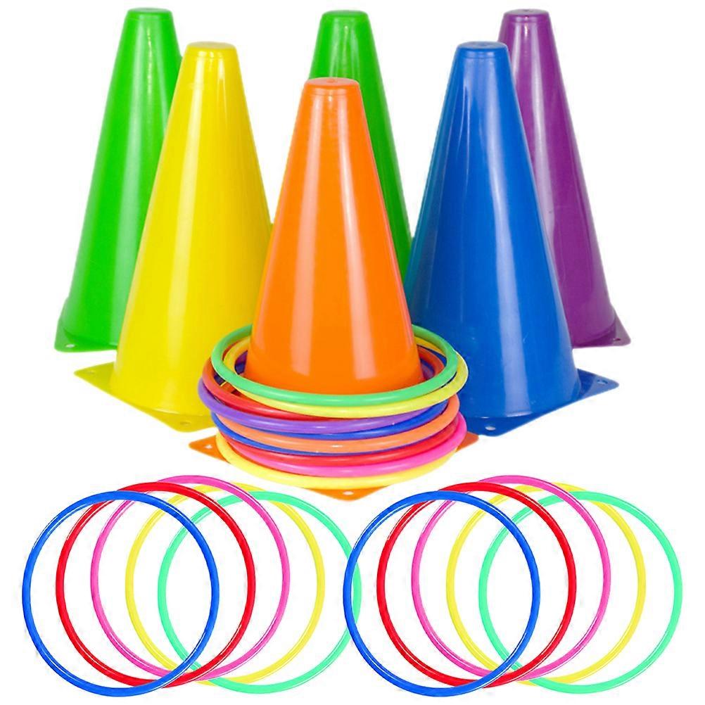 1 Set of Soccer Cones Sports Training Cones Toss Game Cones Kids Toss Game Tool