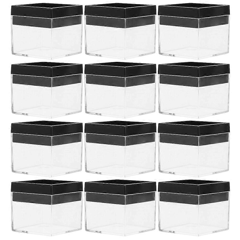 12Pcs Mineral Specimen Display Boxes Clear Specimen Sample Display Storage Box