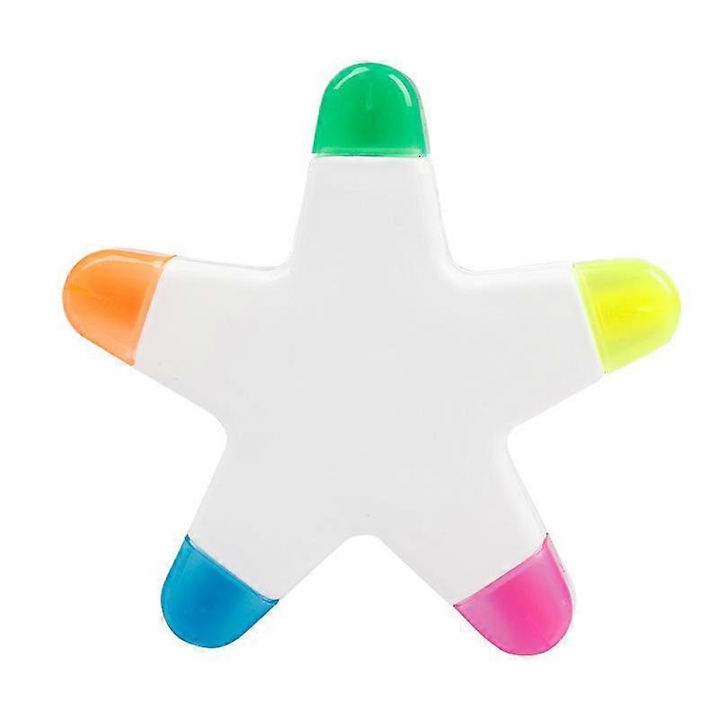 Brush Tip Highlighters, Creative Star Shape Light Color Fluorescent Pens