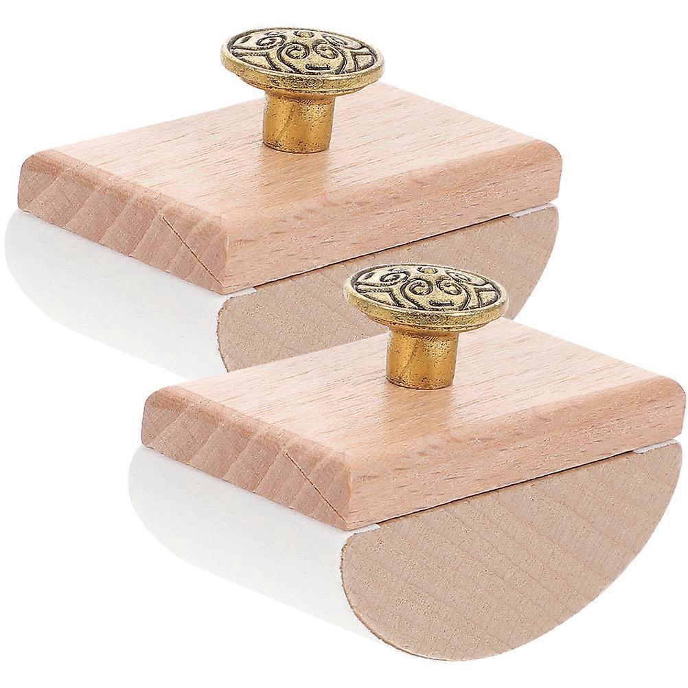2Pcs Wood Rocker Blotter Quick-drying Ink Blotter Portable Rocker Blotter Office Rocker Blotter