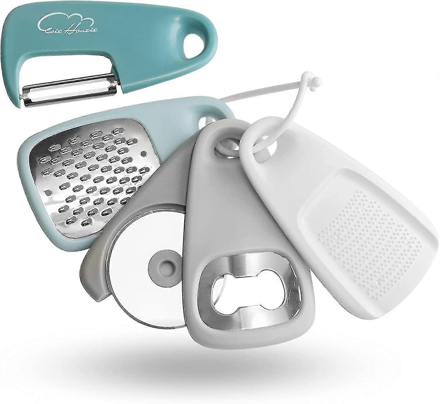 Kit Gad Set 5 Pieces, Saving Ing Tools Cheese Grater, Bottle Opener, Fruit/vetable Er, Pizza , Garlic/ginr Grinder, L