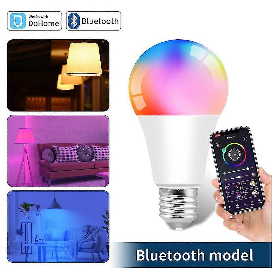 E27 12w Wifi Lamp Rgbcw Kleurrijke Verstelbare Lamp App Control Blue-tooth Smart Bulb