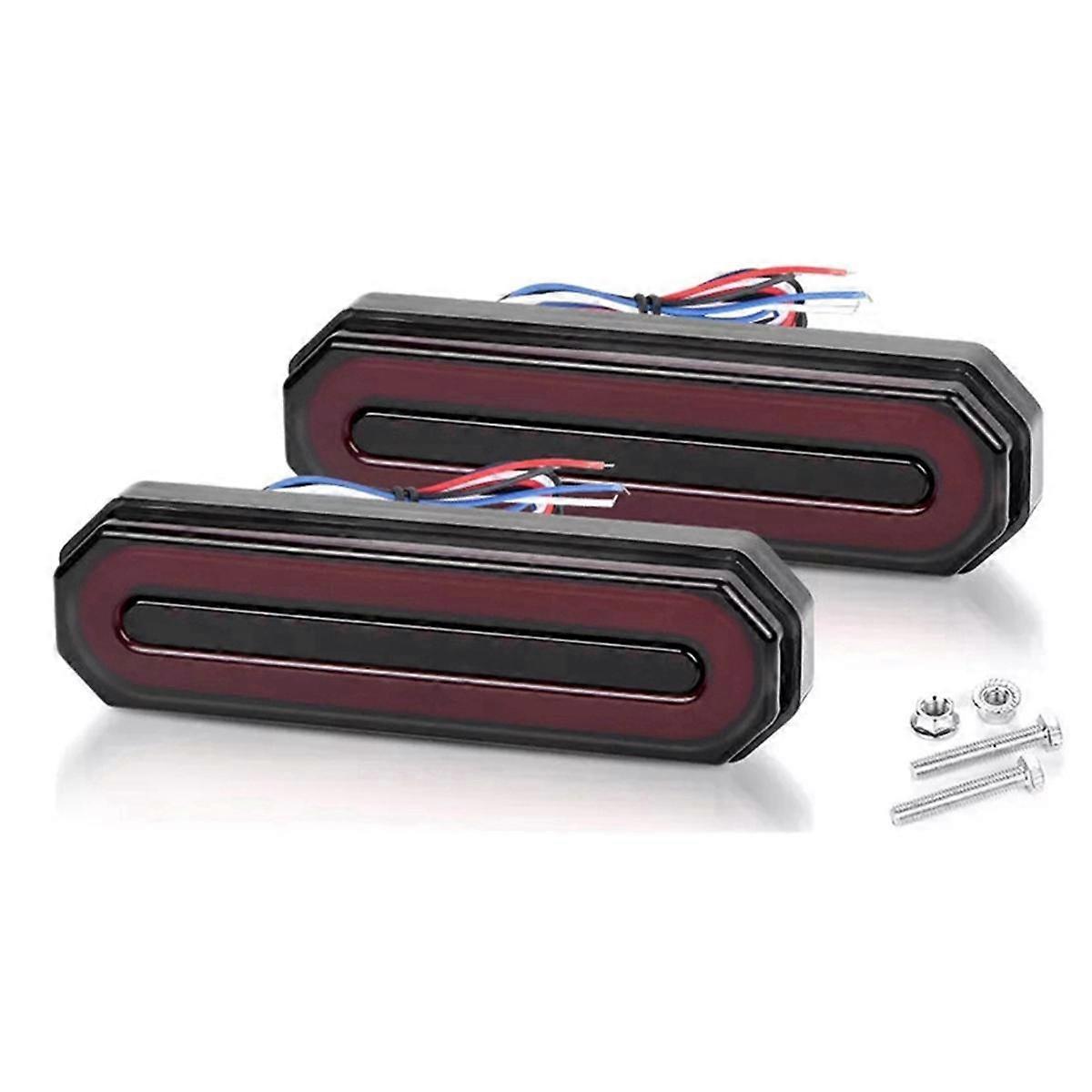 5 Inch LED Truck Trailer Stop Turn Tail Brake Lights Flowing DRL Sequential Signal Lamps Taillight