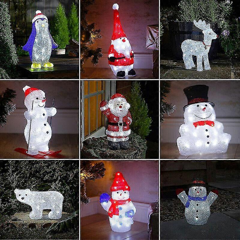 クリスマスアクリルLEDライトアップ装飾お祝い屋内屋外フィギュアクリスマス