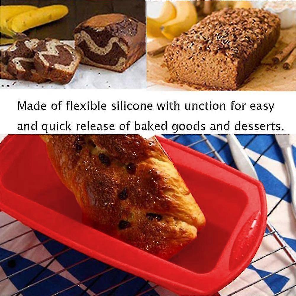 Compatible 2pcs Silic Loaf Pan Non-stick Silic Ba Pan Easy Ing