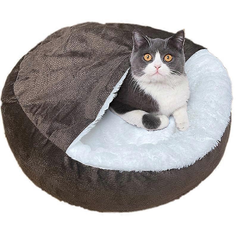Comfortable Shell Shape Round Cat Bed - Soft Pet Bed For Cats And Small Dogs