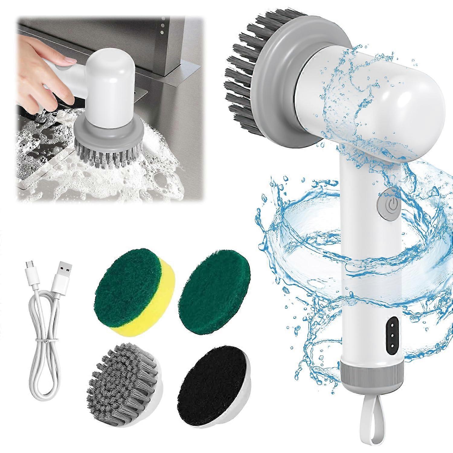 Spin Power Scrubber Multifunctional Electric Cleaning Brush For Kitchen, Sink, Bathroom