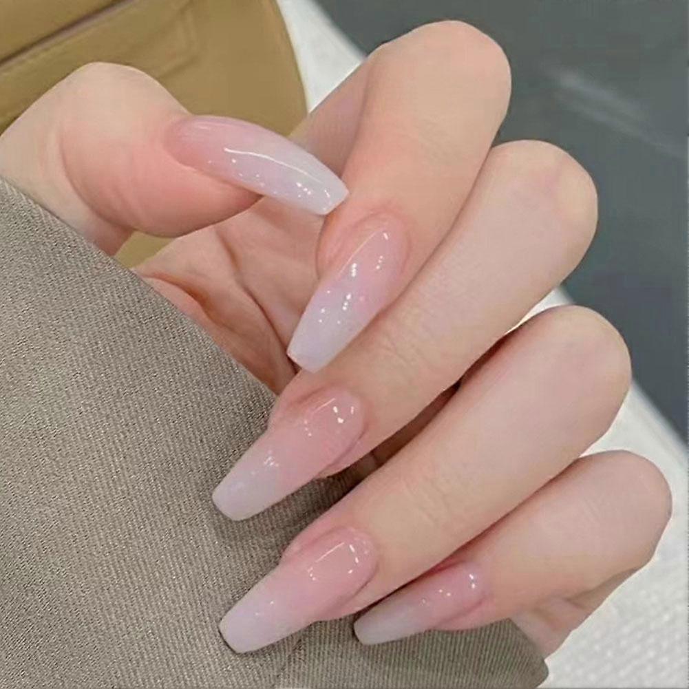 Gradient Color False Nails Ballet Nails Pink Natural Simplicity 24PCS