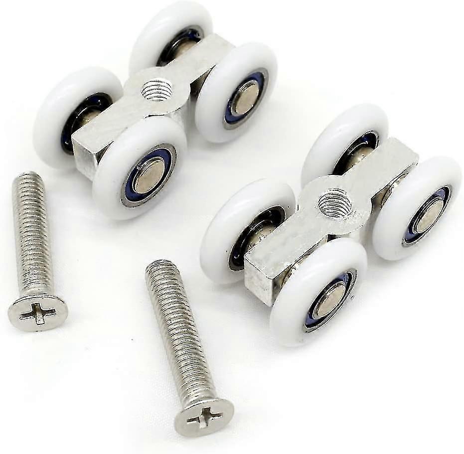 Sett med 2 ruller for skyvedør i glass