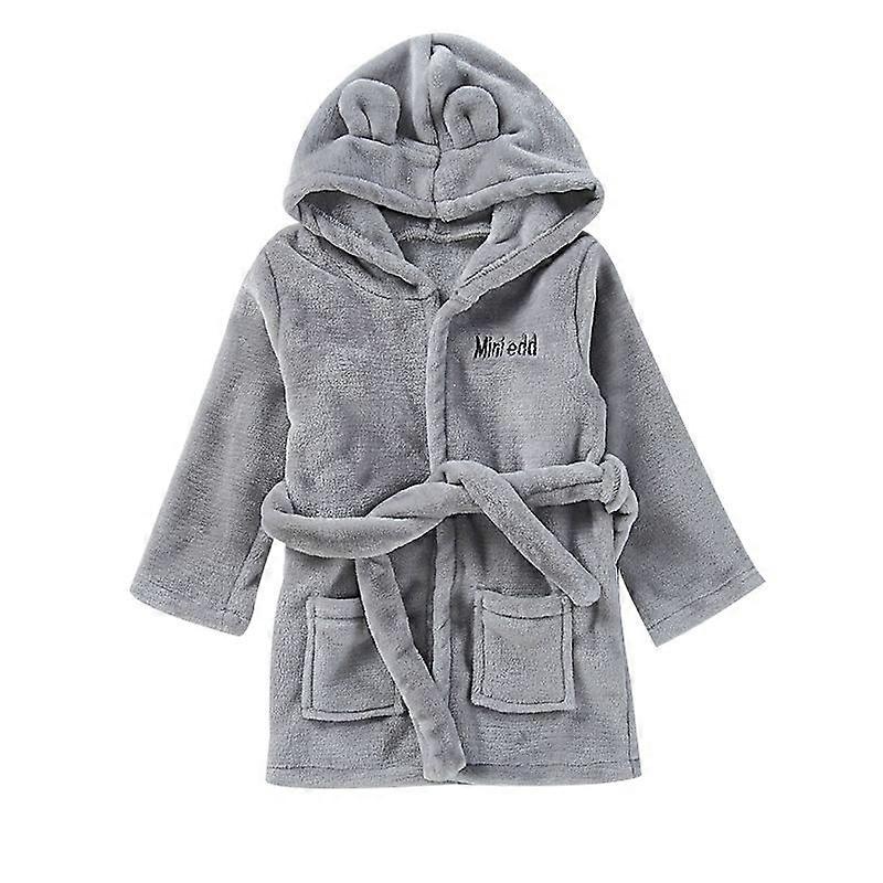 Children's bathrobes for 3 to 6 years, girls' soft and fluffy boy's robe, cotton flannel robe