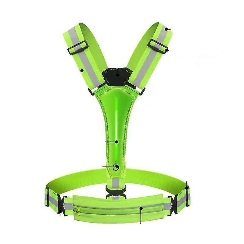 LED Reflective Running Vest, 5 Colors Light Up Running Vest Rechargeable Running Lights for Runners High Visibility Reflective Running Gear, Adjustabl