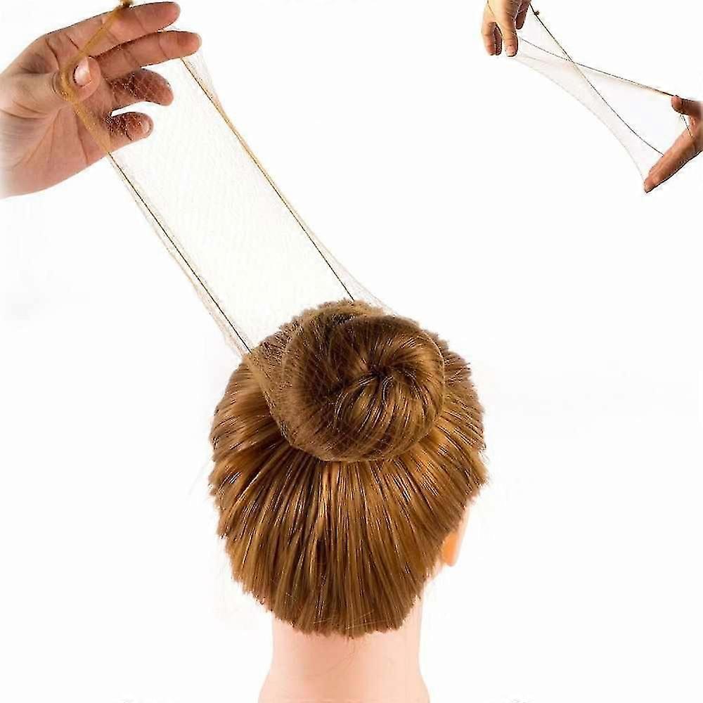 20 Pcs Reusable Hair Nets Invisible Elastic Edge Mesh