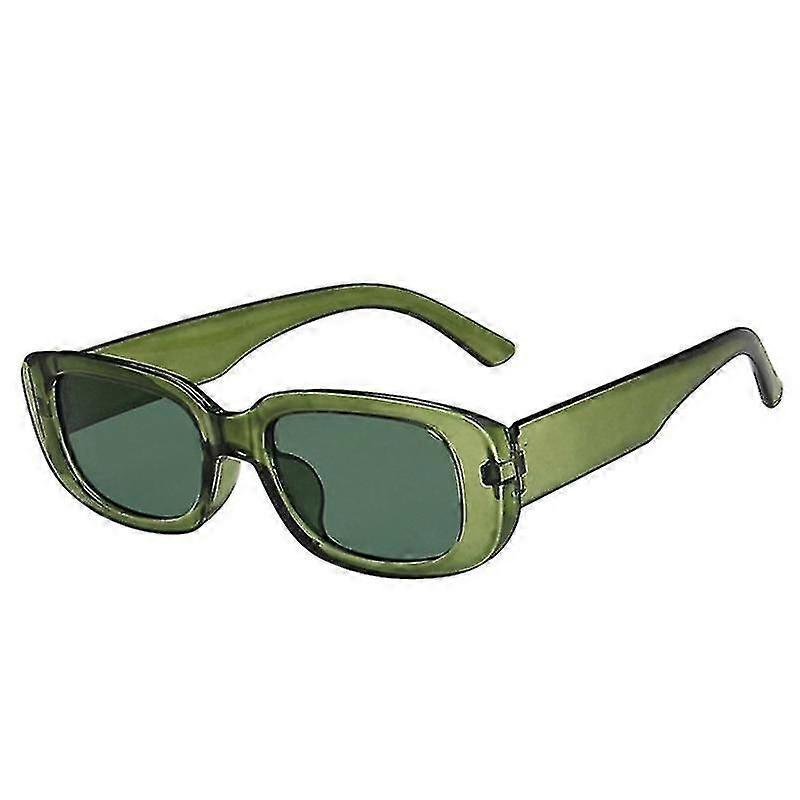 Small Rectangular Retro Glasses Square Sunglasses For Women Green