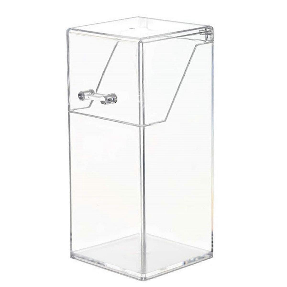 Square Transparent Acrylic Brush Holder Dustproof Space-Saving
