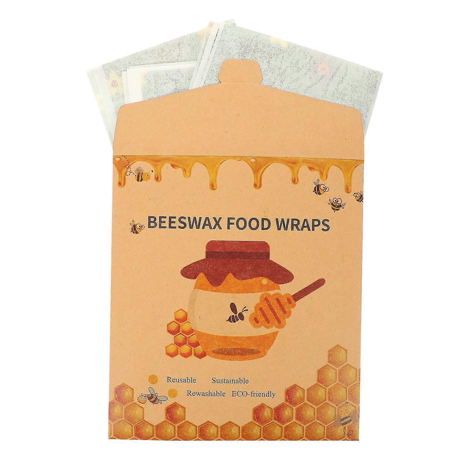 3Pcs Beewax Food Wraps βιώσιμα περιτυλίγματα τροφίμων επαναχρησιμοποιήσιμα φύλλα περιτυλίγματος τροφίμων