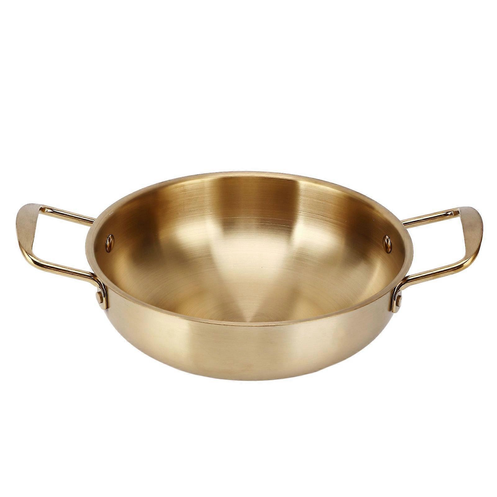 Marmite à ramen coréenne dorée en acier inoxydable, marmite de cuisine portable pour la maison