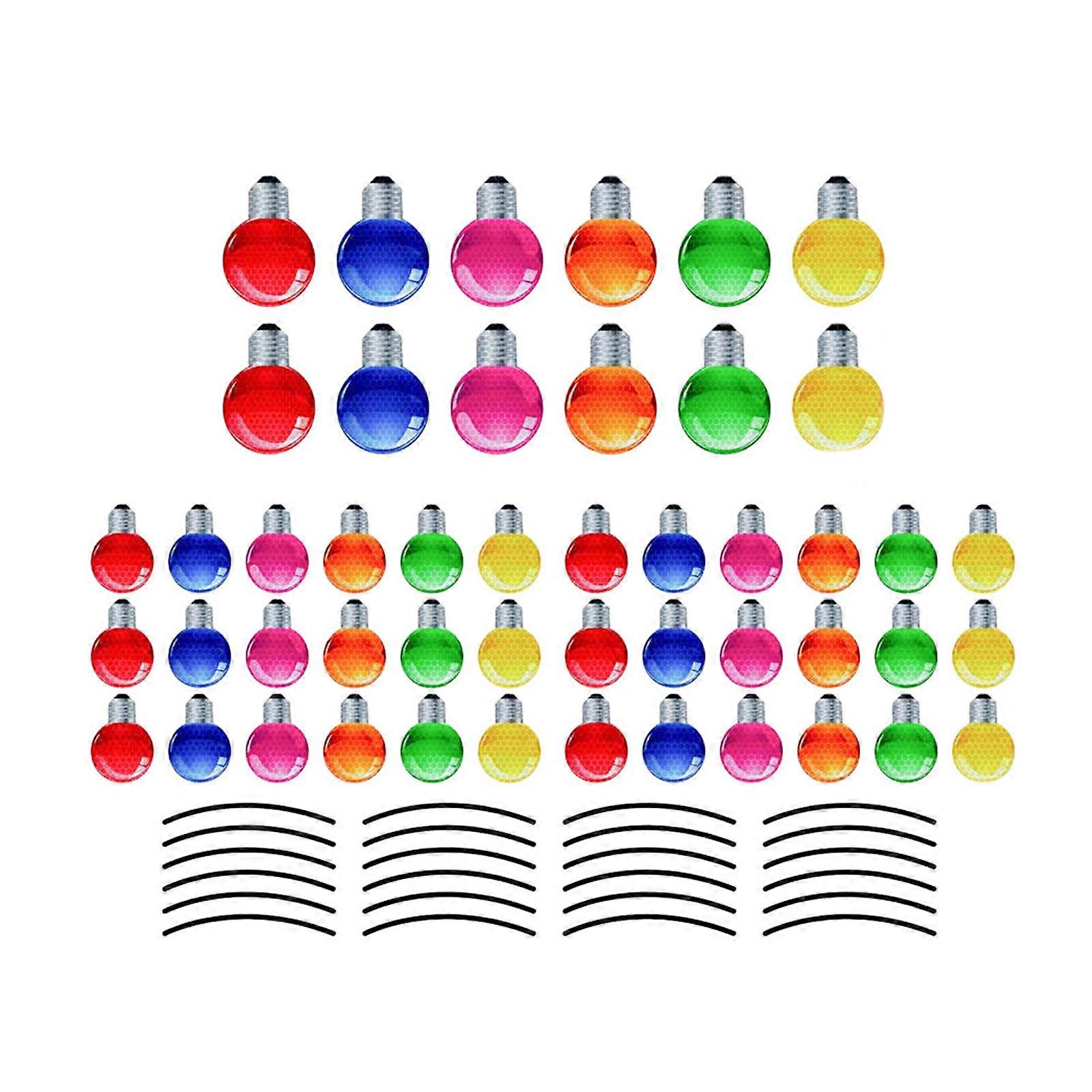 Bright Your Vehicle, Fridge, and Garage with Christmas Car Magnetic Reflective Stickers Light Bulb Line Pattern