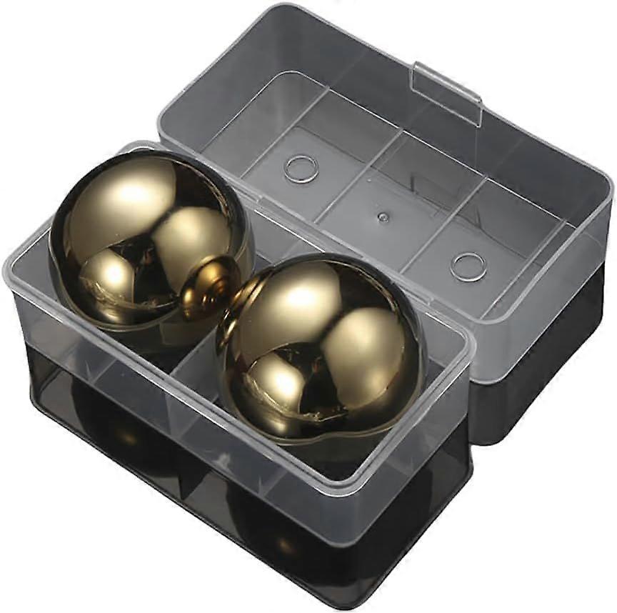 2PCS Ice Cubes Whiskey Stones Reusable Waterless Stainless Steel Ice Cubes Whiskey Chilling Stones Use for Drink Metal Whiskey Balls Ideal for Scotch