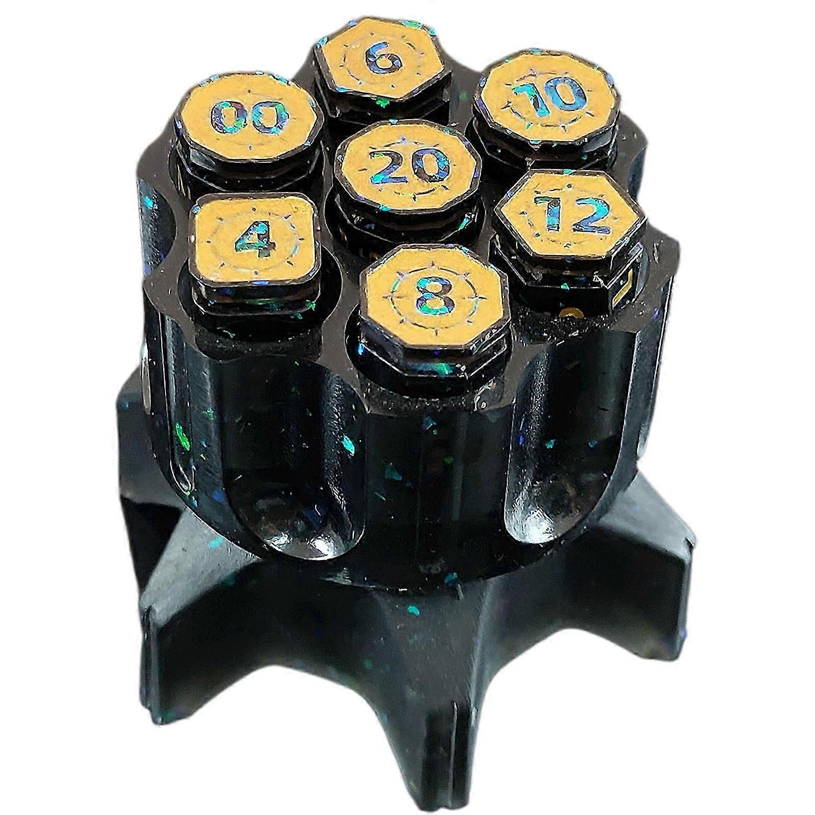 Revolver Resin Dices Set Multifunctional Dices Game Prop for Home Party